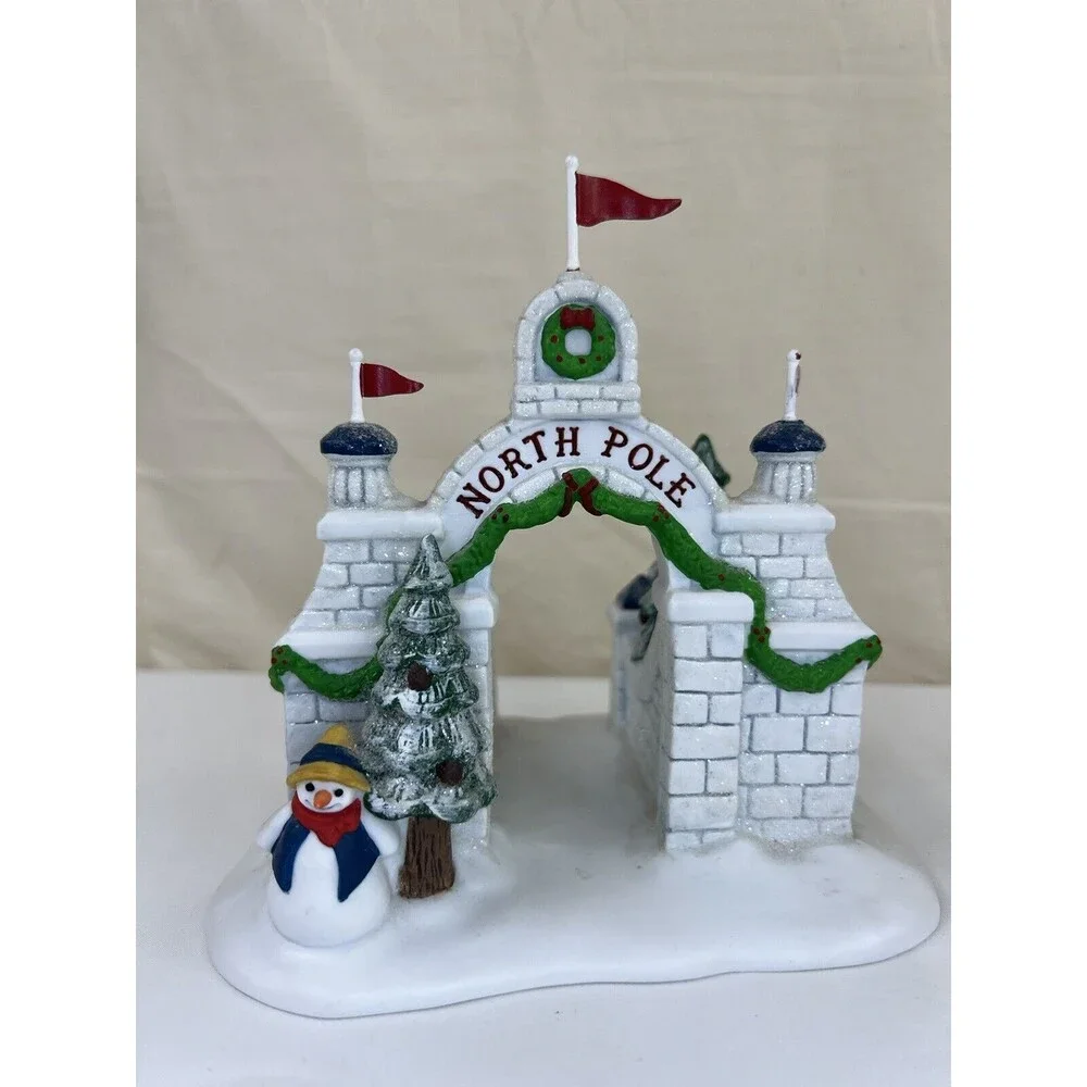 Vtg Dept. 56 Xmas‎ Village Accessories 1993 North Pole Gate & Fun Run Gate